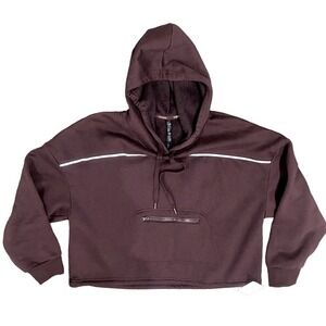 Hind Cropped Running Sweatshirt in Purple, Size XL​​​​​